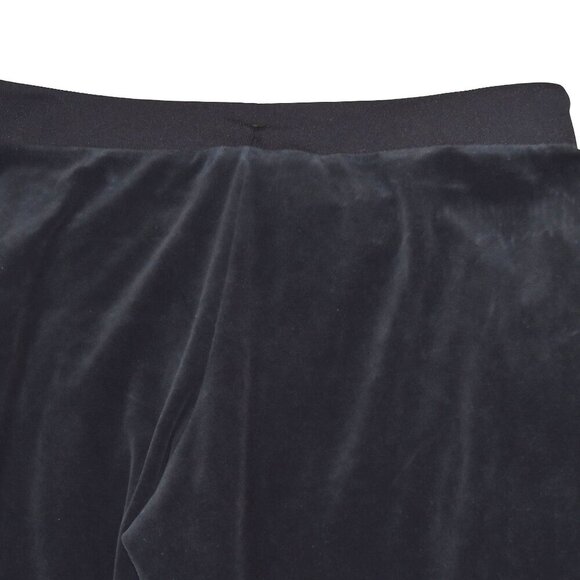 Juicy Couture Black Velour Joggers Size XL Ribbed Waist Retro Y2K - Picture 3 of 9
